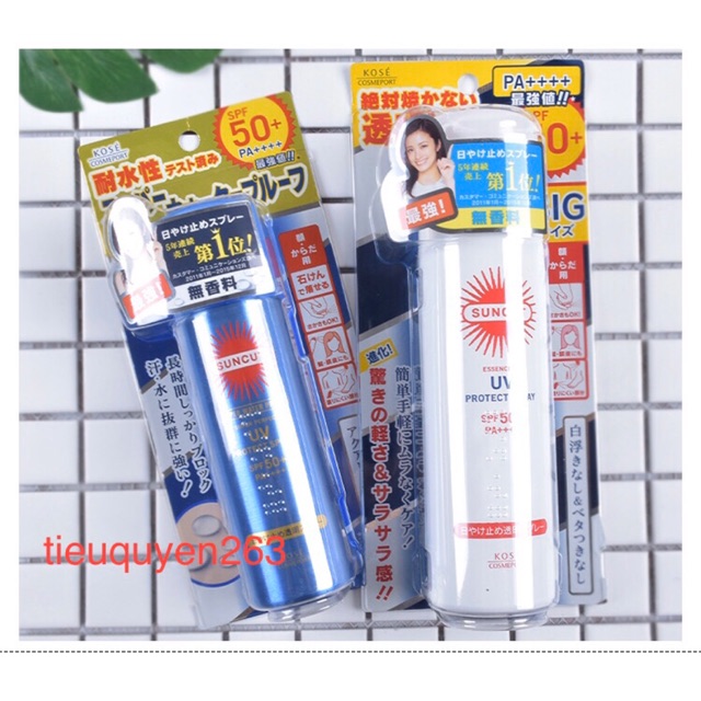 Xịt chống nắng Kose - Xanh