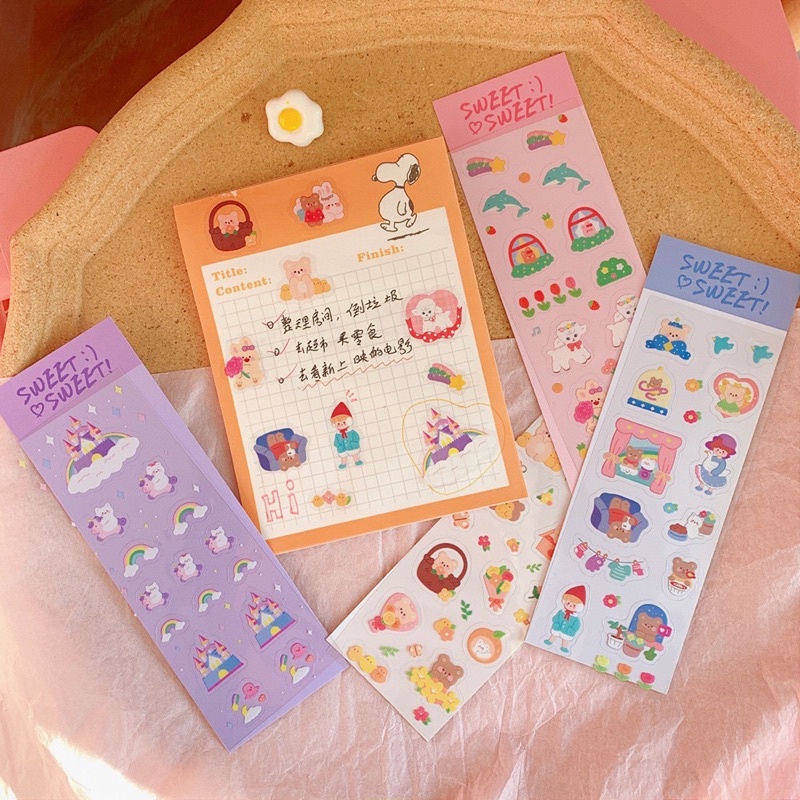 Sticker trang trí con vật dễ thương