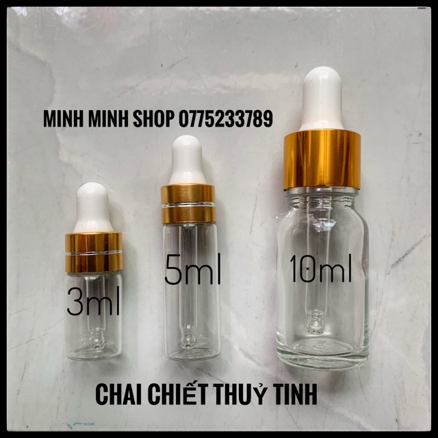 [3-5-10ml] Hũ chiết mực chiết mỹ phẩm,vaseline thuỷ tinh