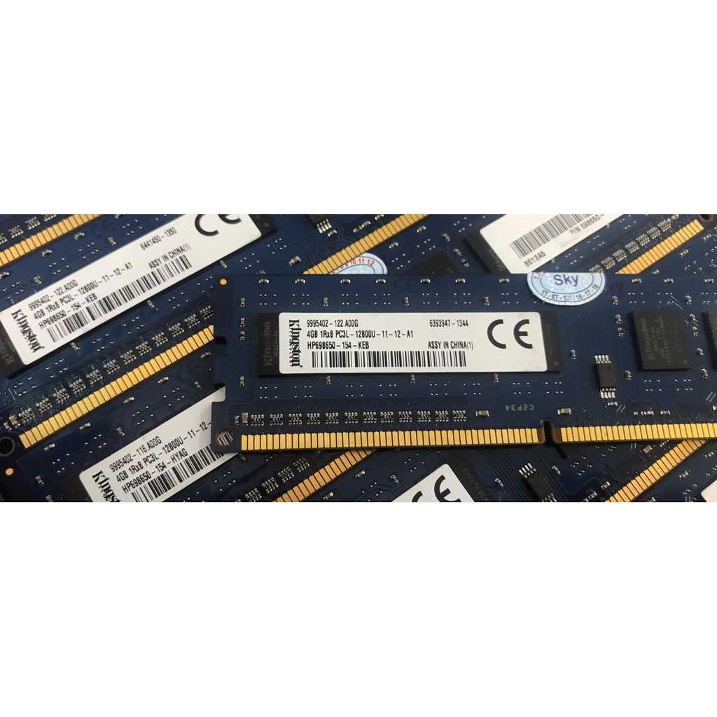 Ram PC Kingston 4GB DDR3 1600MHz PC3L-12800 1.35V Dùng Cho Máy Tính Để Bàn PC Desktop BH 36 Tháng 1 Đổi 1