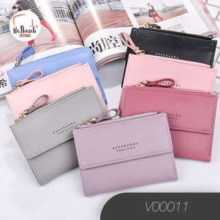 (SẴN) Bóp/Ví Nữ Ngắn Màu Xanh Tiện Lợi Nhiều Ngăn V00011