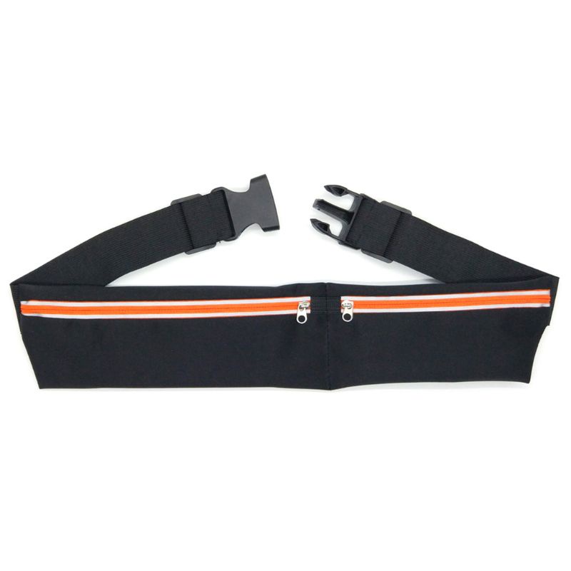 HAN  Dual Pocket Running Belt Phone Pouch Waist Bag Sports Travel Fanny Pack for Jogging Cycling Outdoors
