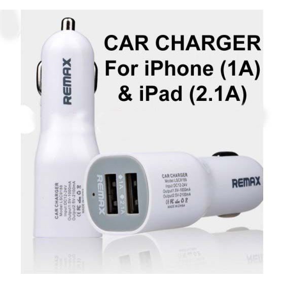 Củ sạc trên oto 2 cổng USB Remax LSC9188