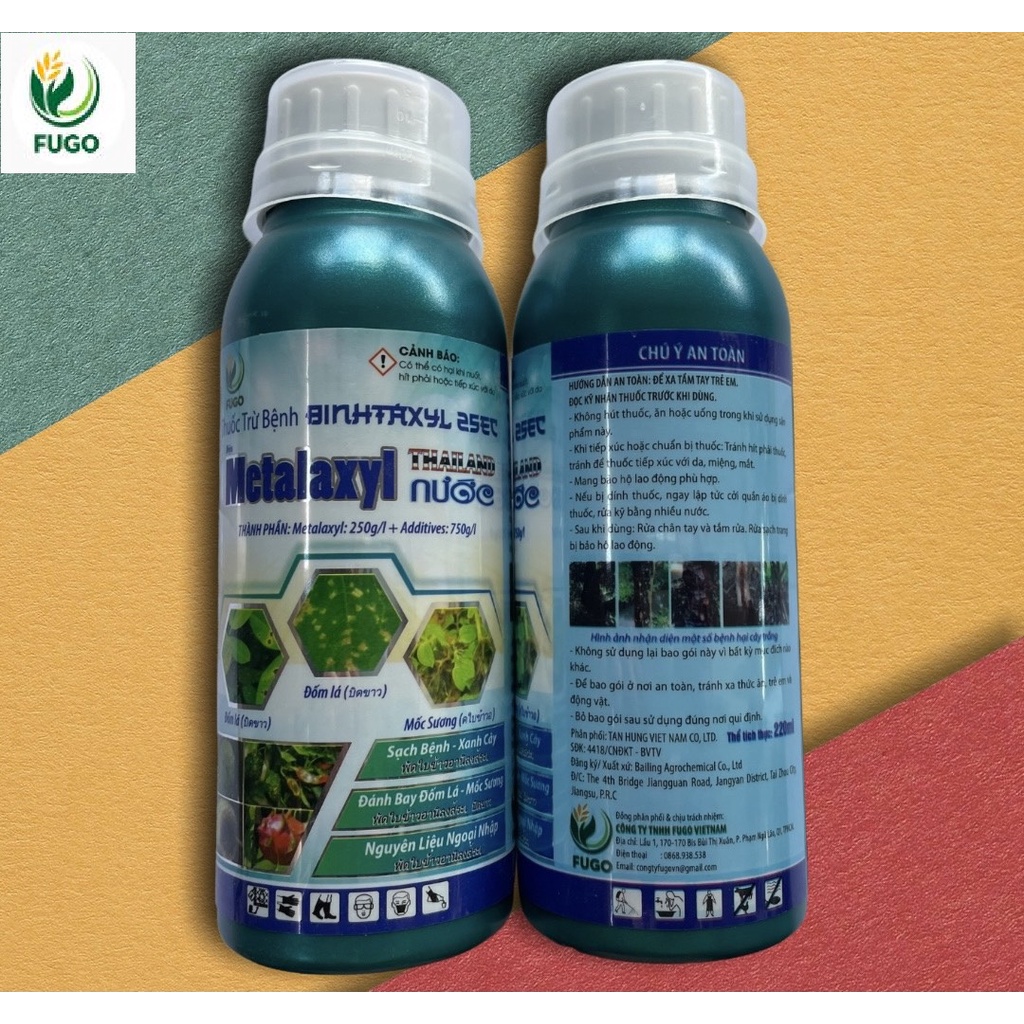 Thuốc trừ bệnh Metalaxyl xanh cây đánh bay đốm lá, Móc Sương