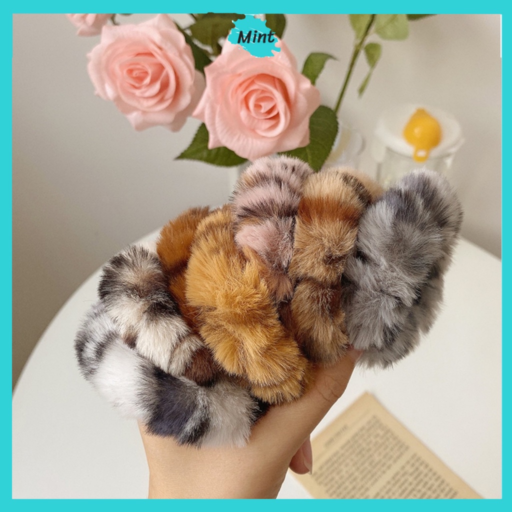 [Mã FAMARAL1 giảm 10K đơn 50K]Dây Buộc Tóc ❤️FREESHIP❤️ Dây Cột Tóc Lông Chồn Siêu Mềm Hoạ Tiết Da Báo Xinh Xắn