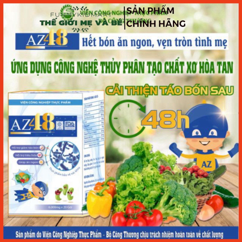 MEN AZ48 hộp 4 gói (Quà Tặng) *Freeship* hết táo bón/ bé ăn ngon