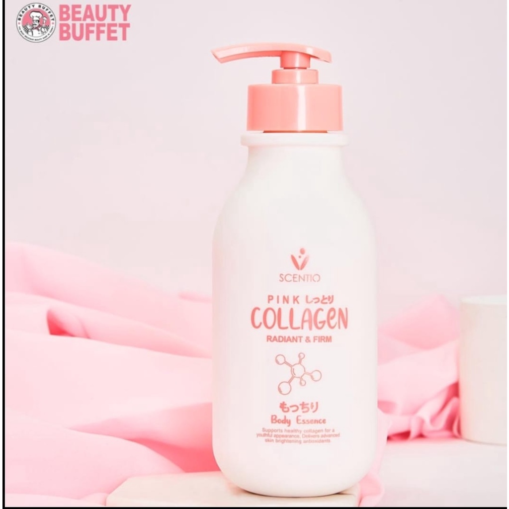 01 (Chai Trắng) Tinh Chất Dưỡng Trắng và Sáng Mịn Da Toàn Thân Beauty Buffet Scentio Pink Collagen Body Essence Thái Lan