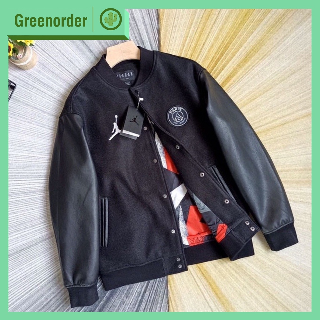 Áo khoác Bomber jacket PSG phối màu basic