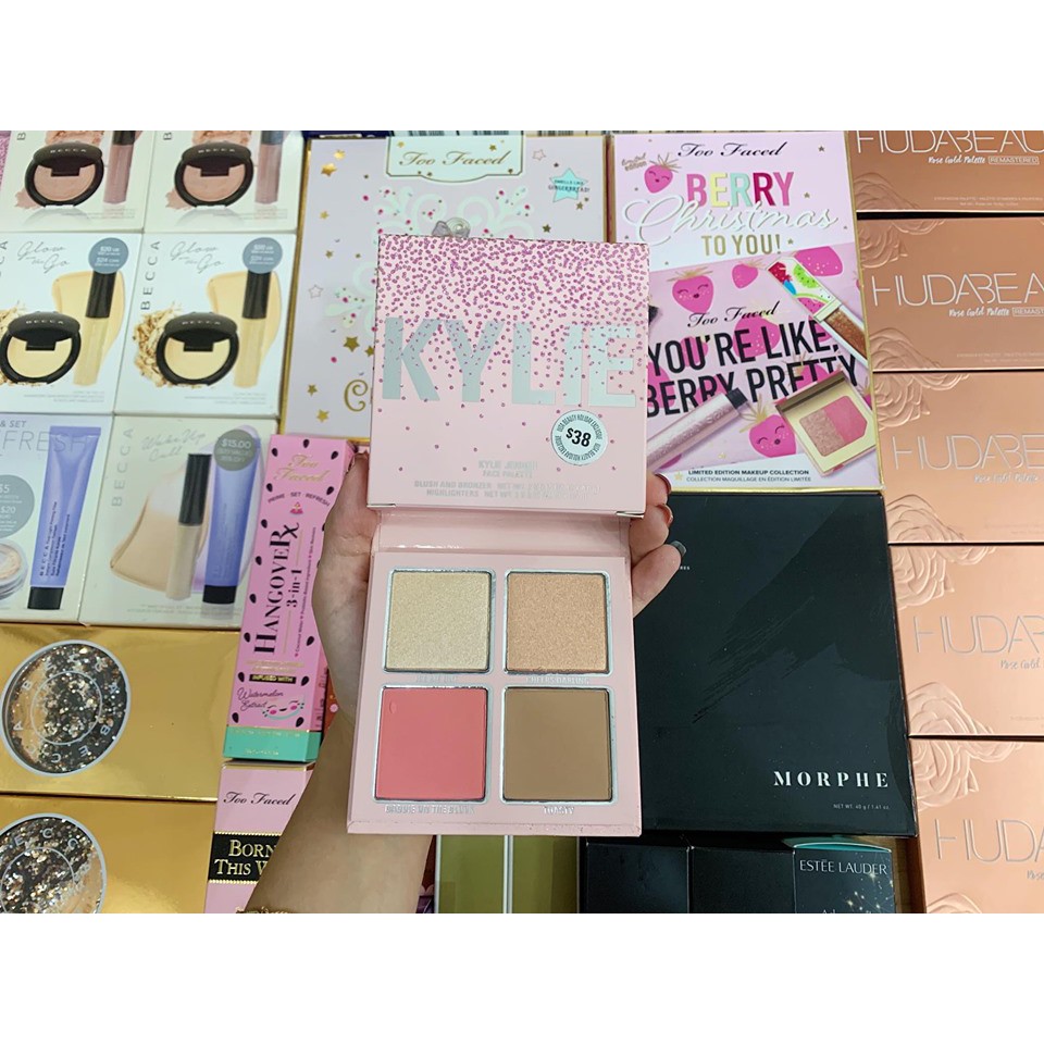 Kylie - Bảng Phấn Má Hồng, Tạo Khối Và Highlight Kylie Jenner - Pressed Powder Face Palette