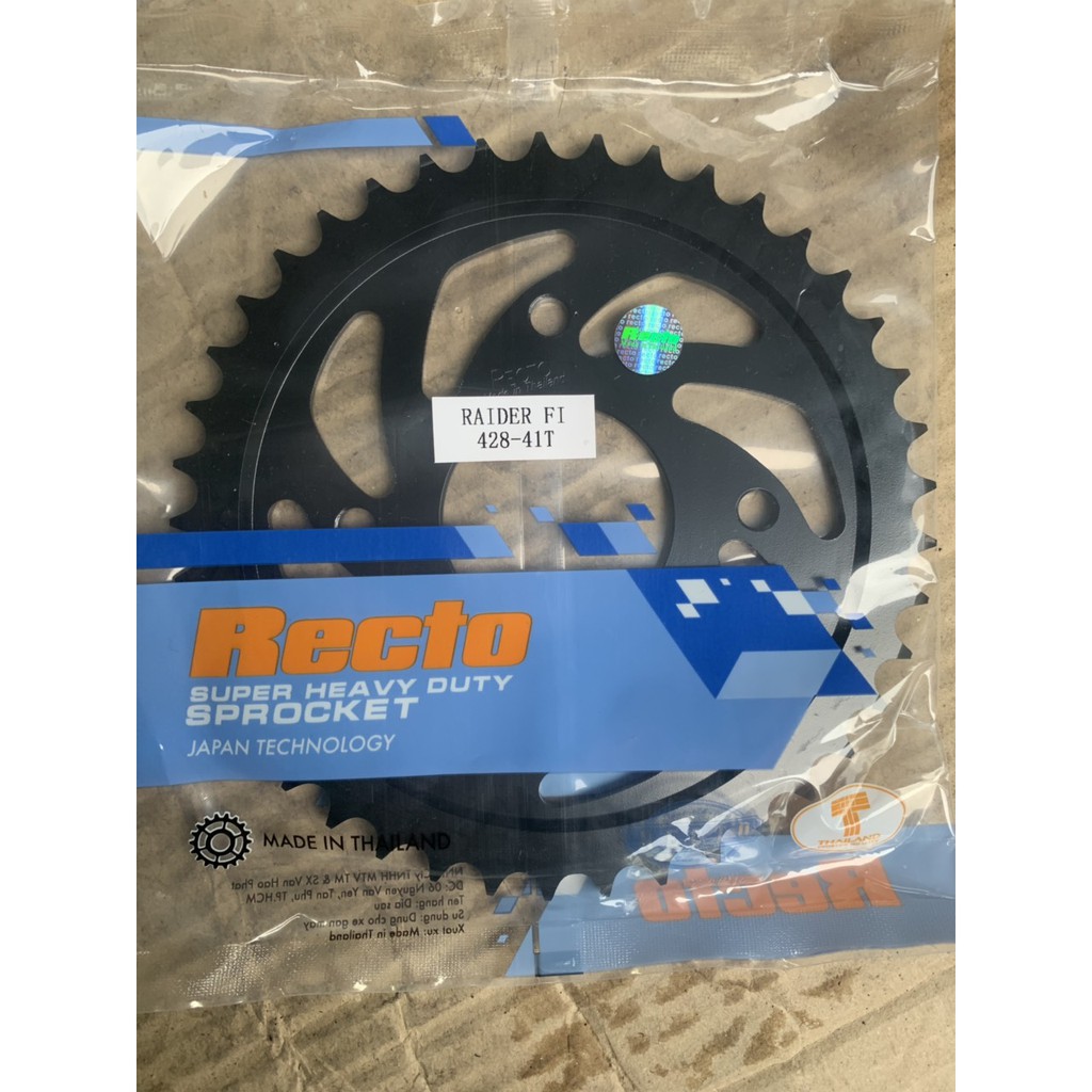 Dĩa 41T xe raider fi hiệu recto