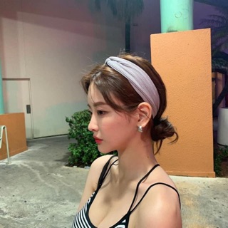 Bờm vải bản to giả băng đô
