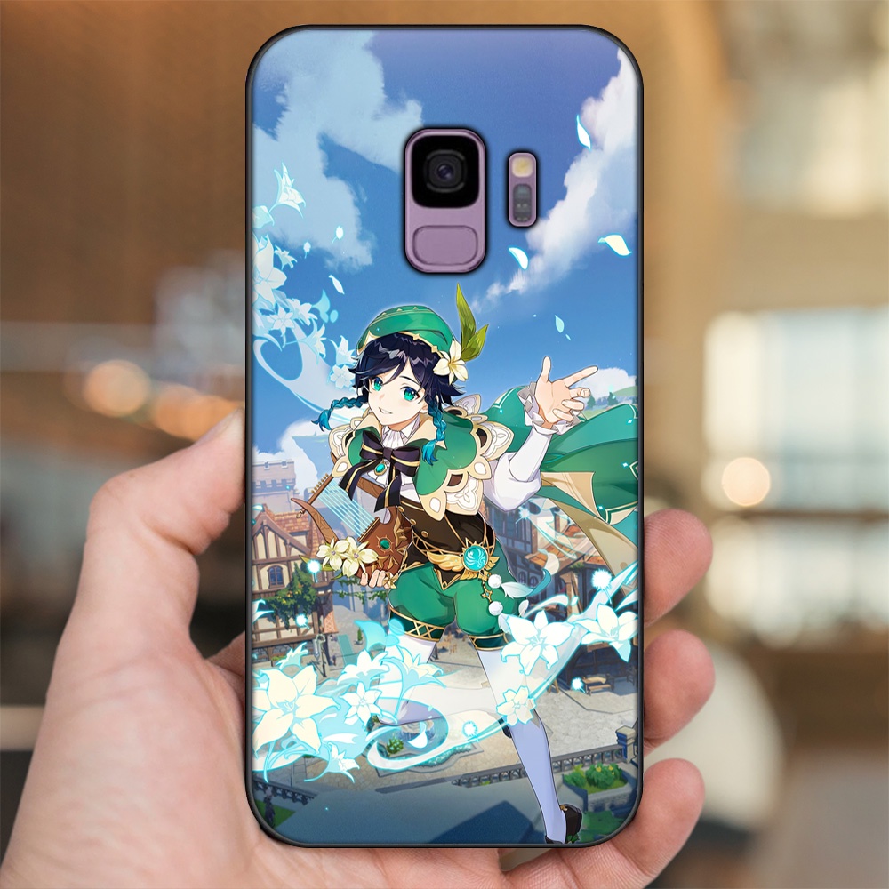 Ốp lưng Samsung S9 viền đen in hình Venti Genshin Impact