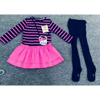 Set váy len tăm kèm tất