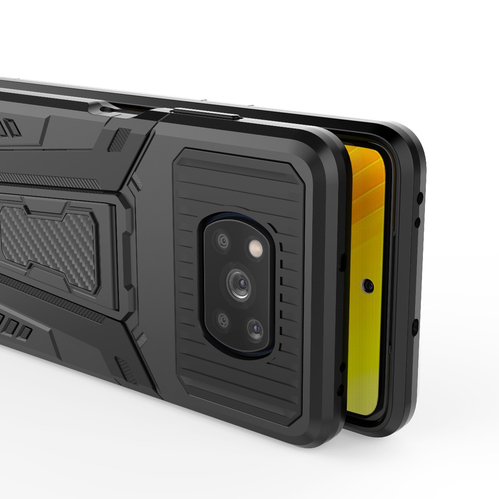 Ốp lưng Poco X3 / Poco X3 Pro Iron Man Pro chống sốc giá đỡ xem phim cao cấp