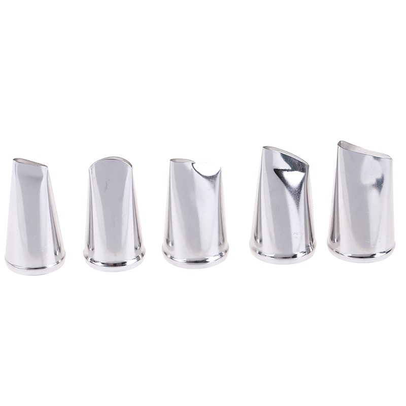 Bộ 5 Đuôi Bắt Bông Kem Hình Cánh Hoa Hồng Bằng Kim Loại