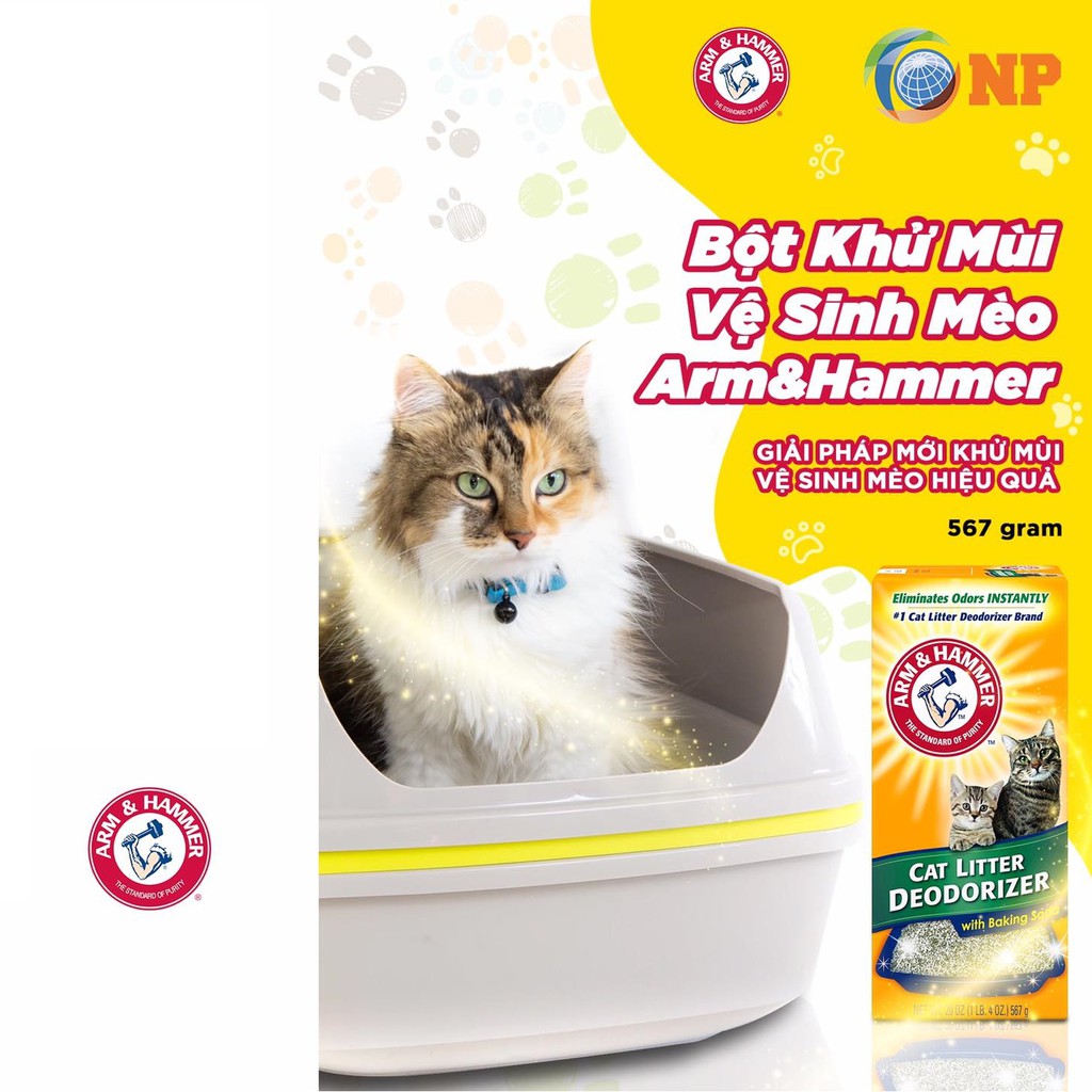 Bột Khử Mùi Cát Vệ Sinh Mèo Arm & Hammer Hộp thumbnail
