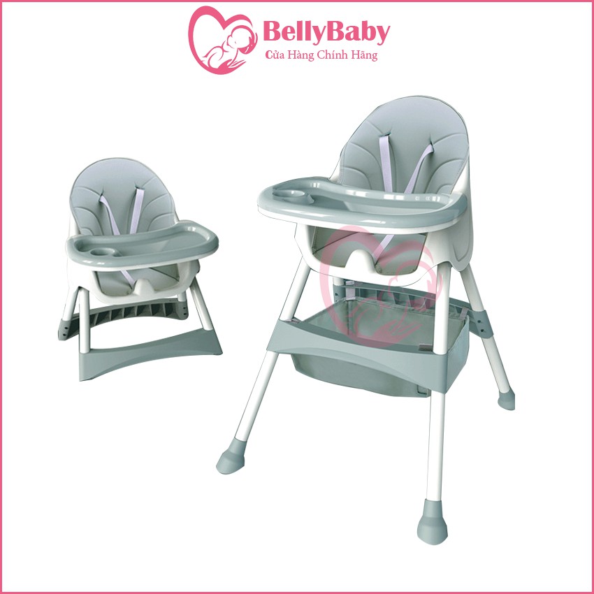 Ghế Ăn Dặm Belly Baby Thiết Kế Cao Cấp Full Phụ Kiện, Lắp Đặt Dễ Dàng