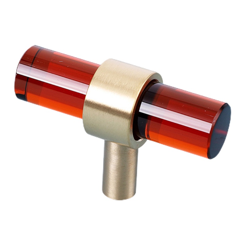 Set 5 Tay Nắm Ngăn Kéo Tủ Hình Chữ T Đính Pha Lê Nhiều Màu