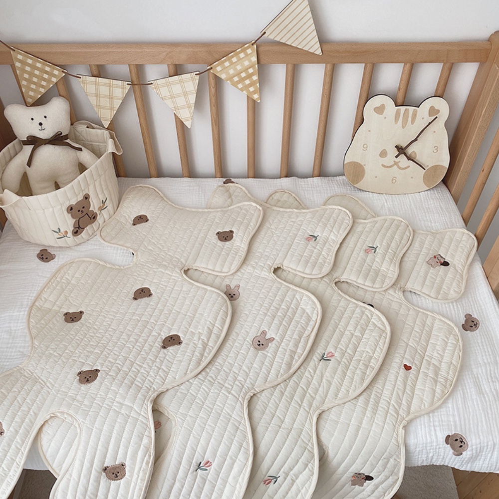 [HÀNG LOẠI 1]Đệm xe đẩy, tấm lót xe cho bé chất cotton thoáng khí mềm mại, phong cách Hàn Quốc đáng yêu