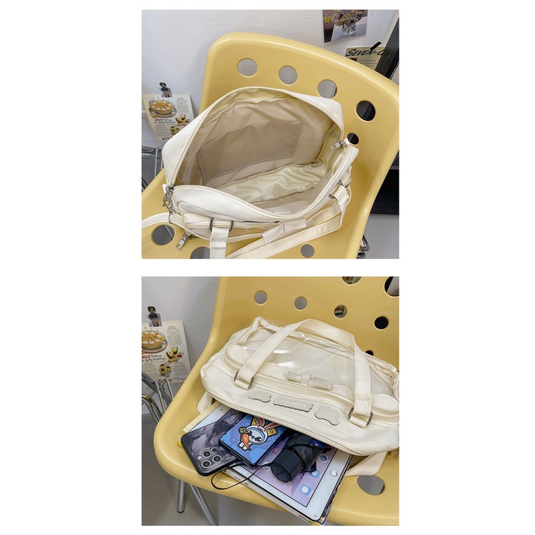 Túi Đeo Chéo Trong Suốt In Hình Anime Dễ Thương Cho Nữ