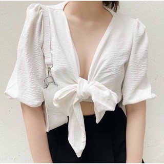 Áo croptop cột nơ đi biển