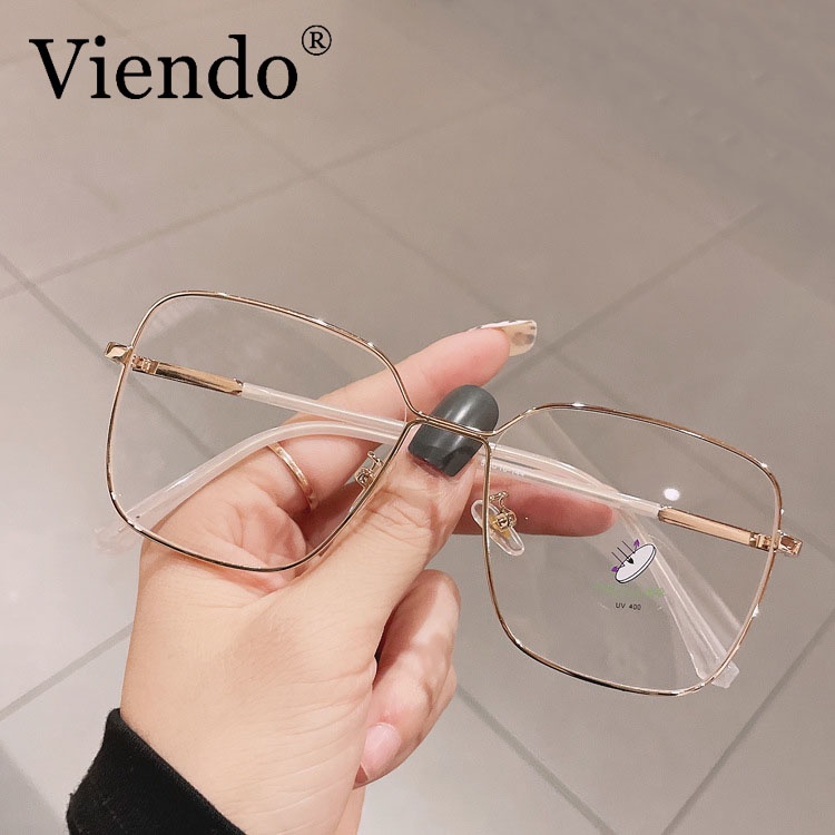 Gọng Kính Cận Kim Loại Viendo Mắt Vuông Đổi Màu Chống Tia Uv Cao Cấp Thời Trang Cho Nam Nữ(Có Thể Cắt Cận Thị Ống Kính)