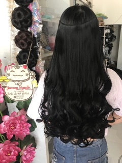 Tóc kẹp xoăn đuôi siêu đẹp