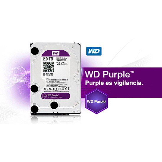 [Mã ELMSCOIN hoàn 8% xu đơn 500K] Ổ cứng HDD Western 2TB tím mới - chuyên dùng cho camera | BigBuy360 - bigbuy360.vn