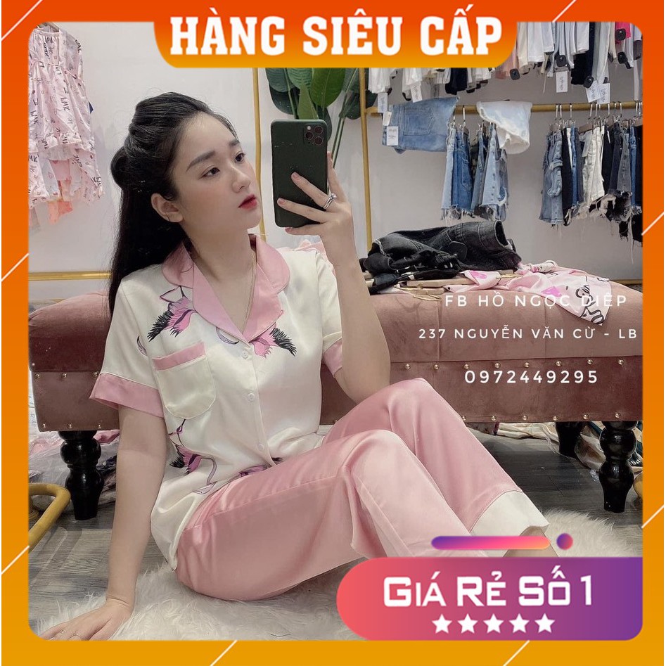 Đồ Bộ Pijama lụa họa tiết thiết kế