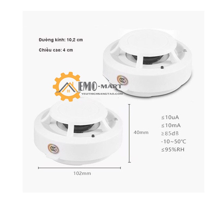 Máy báo khói báo cháy độc lập SA1201 🔥 BH 12 THÁNG 🔥 Tặng kèm Pin 9V - Có nút test kiểm tra