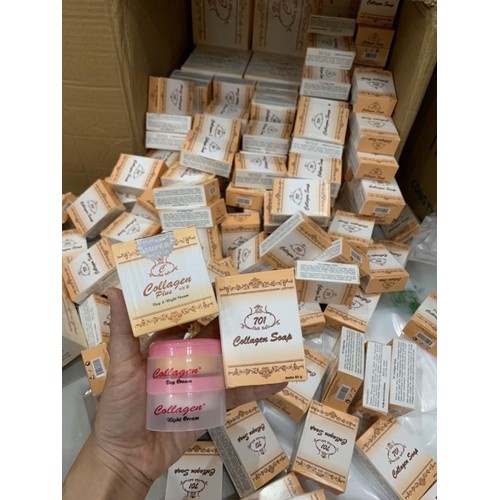 Bộ Kem Dưỡng Trắng Da, Tri Nám Collagen Plus Vit E Chính Hãng