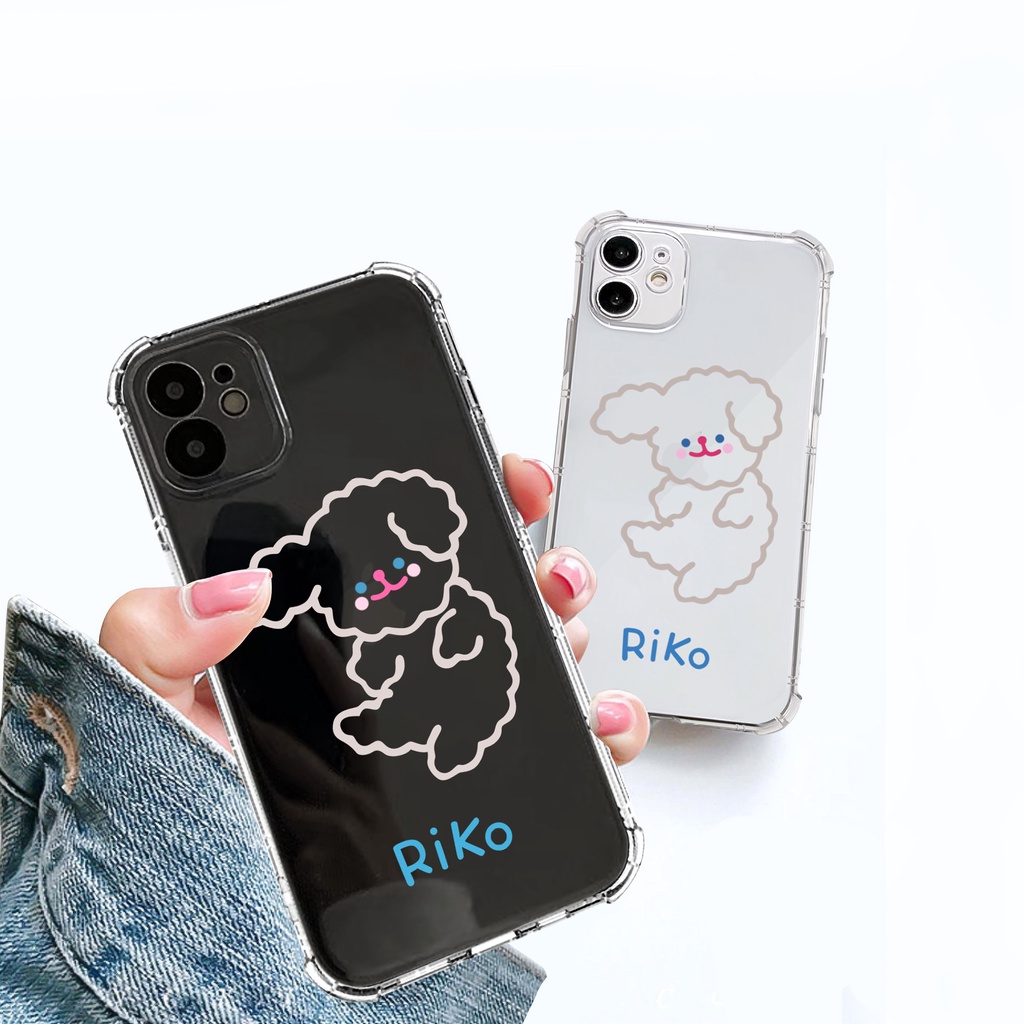 Ốp iphone chống sốc bảo vệ camera viền vuông Gấu Riko cho iphone 13 pro max mini 11 12 promax mini 6 6s 7 8 plus x xr xs