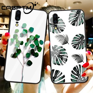 Ốp lưng nhựa TPU mềm kính cường lực hoạ tiết cây cỏ cho Huawei P20 Pro Lite Nova 3 3i