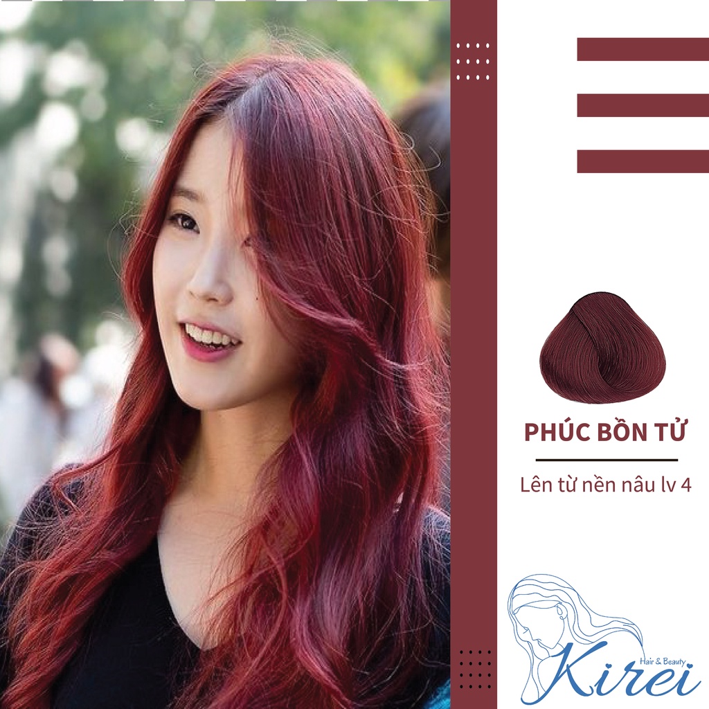 Thuốc nhuộm tóc màu PHÚC BỒN TỬ không cần tẩy tóc Kirei Hair, KireiHair, KIREIHAIR