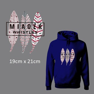 Miếng dán ủi nhiệt offset trang trí quần áo hình MIAOER