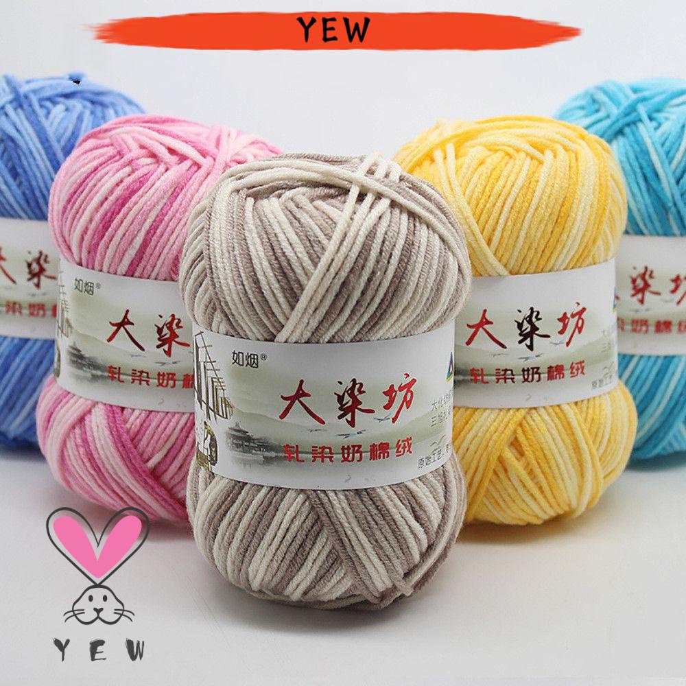 Cuộn len cotton mềm màu tùy chọn chất lượng cao dùng để đan khăn choàng em bé