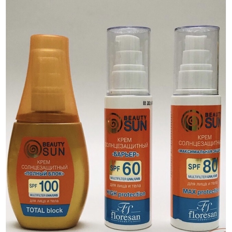 Kem chống nắng Floresan "Beauty Sun" SPF 60,80,100 hàng Nga