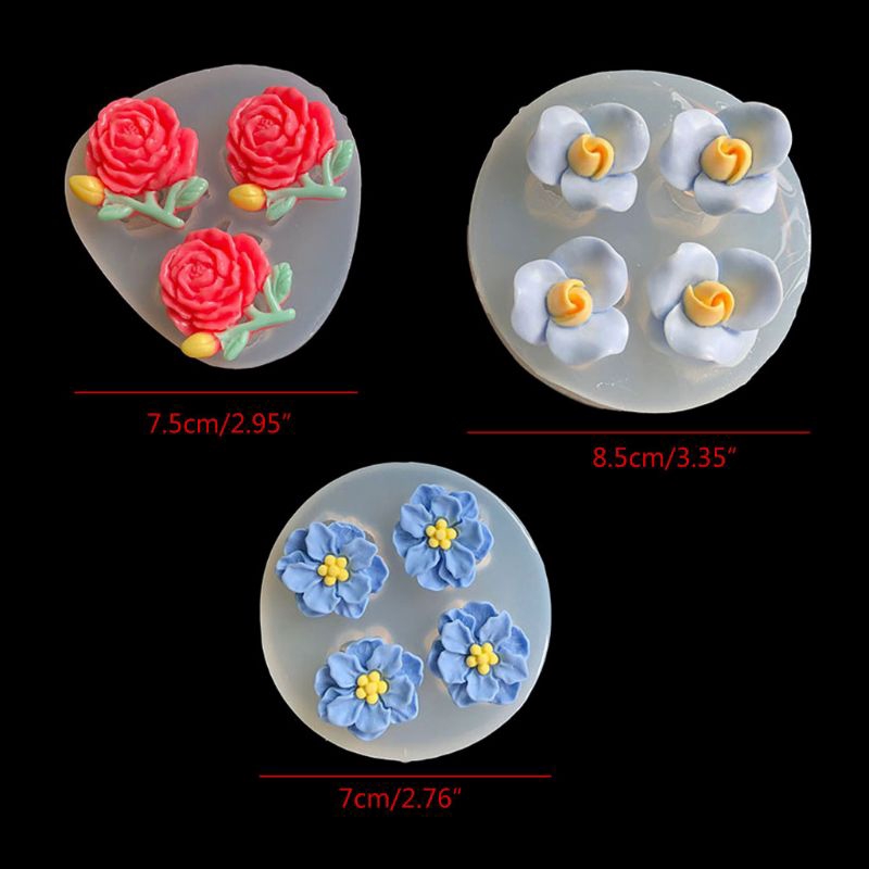 Khuôn Silicone Hình Hoa Làm Đồ Trang Sức Thủ Công Tiện Dụng