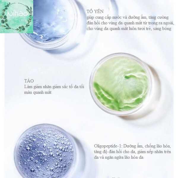 [Hàng mới về] Mặt nạ mắt chiết xuất từ tổ yến  giảm nhăn chống lão hóa vùng mắt | BigBuy360 - bigbuy360.vn