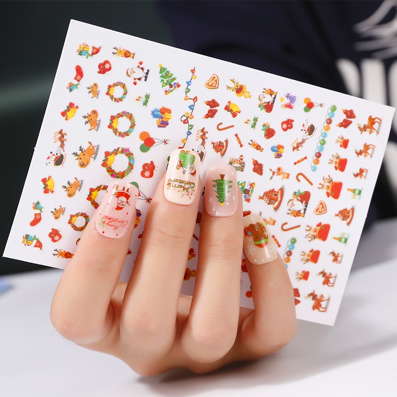 Sticker Trang Trí Móng Noel Siêu Đẹp Mã ZS 12