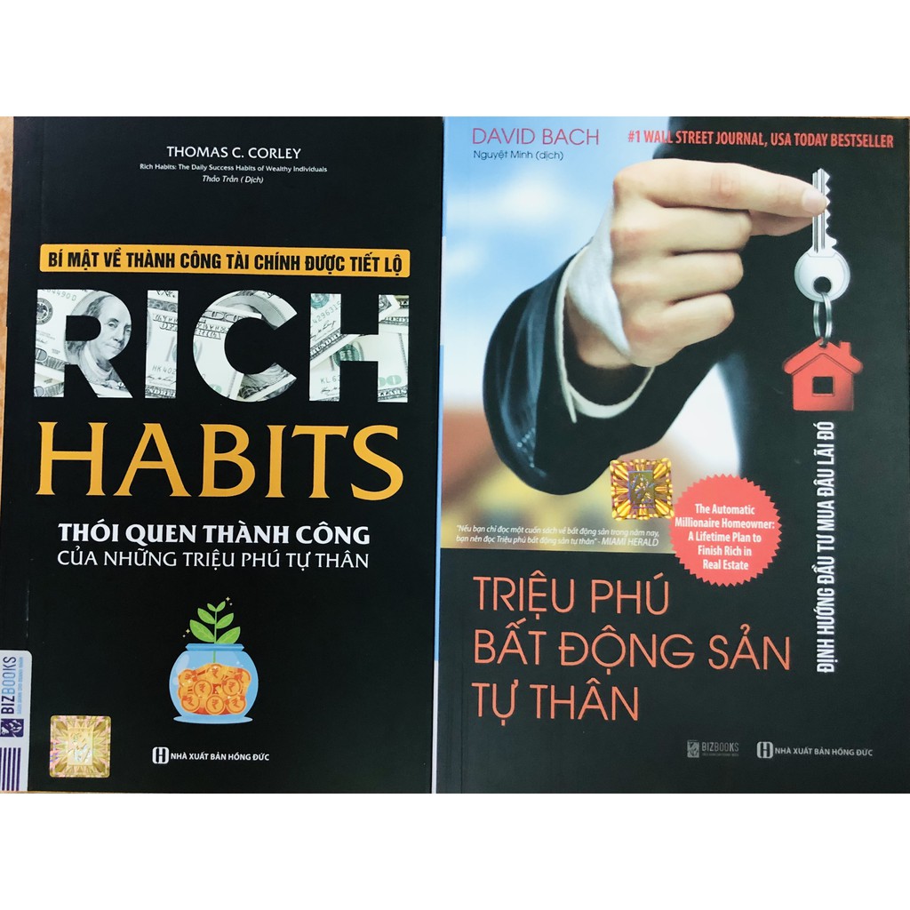 Sách - Combo Rich Habits: Thói quen thành công của những triệu phú tự thân + Triệu Phú Bất Động Sản Tự Thân