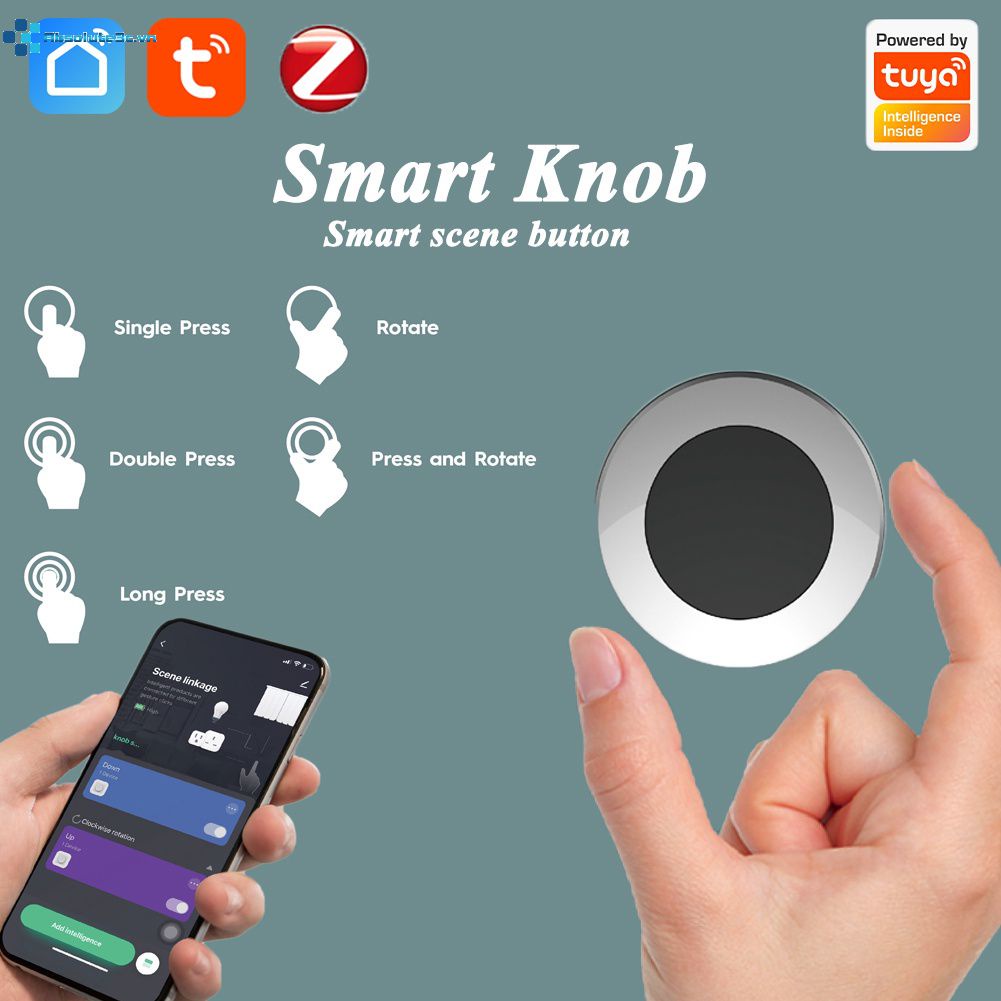 Tuya Zigbee Mini Đa Năng Điều Khiển Từ Xa Hồng Ngoại Núm Thông Minh Không Dây Cảnh Nút Công Tắc Điều Khiển Chạy Bằng Pin Tự Động Hóa Kịch Bản Cho Tuya thiết Bị Vv Vv