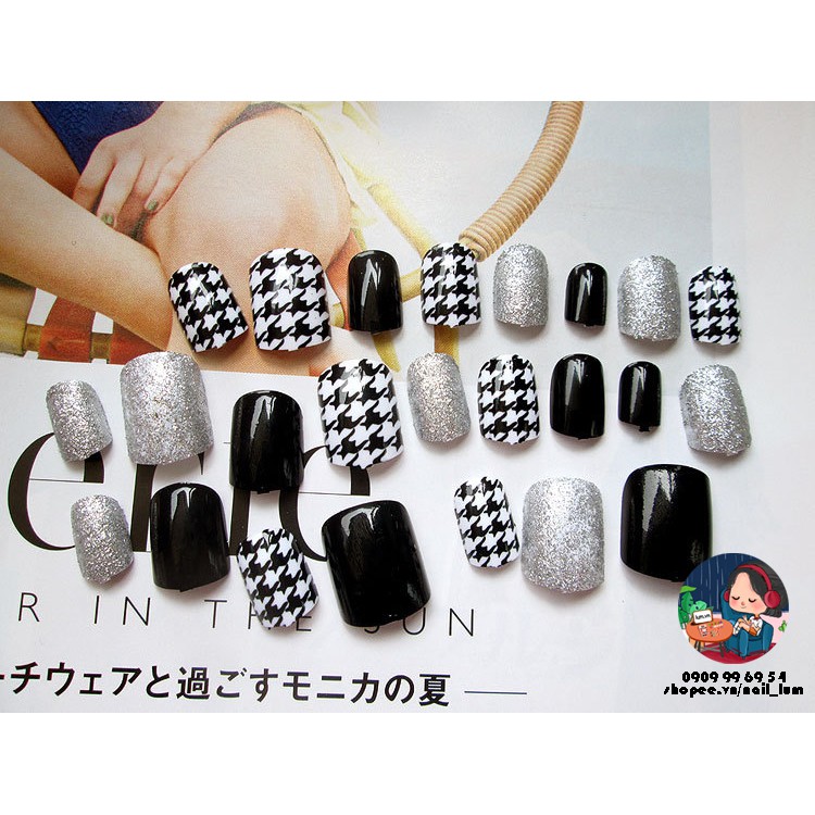 Móng Giả - Nail Ngắn Chuyển Màu [Sẵn Keo - Đóng Hộp 24 Mẫu Đủ Size]