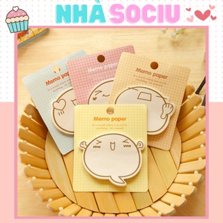 Giấy note ghi chú Memo Paper nhiều biểu cảm khuôn mặt 20 tờ Sociu