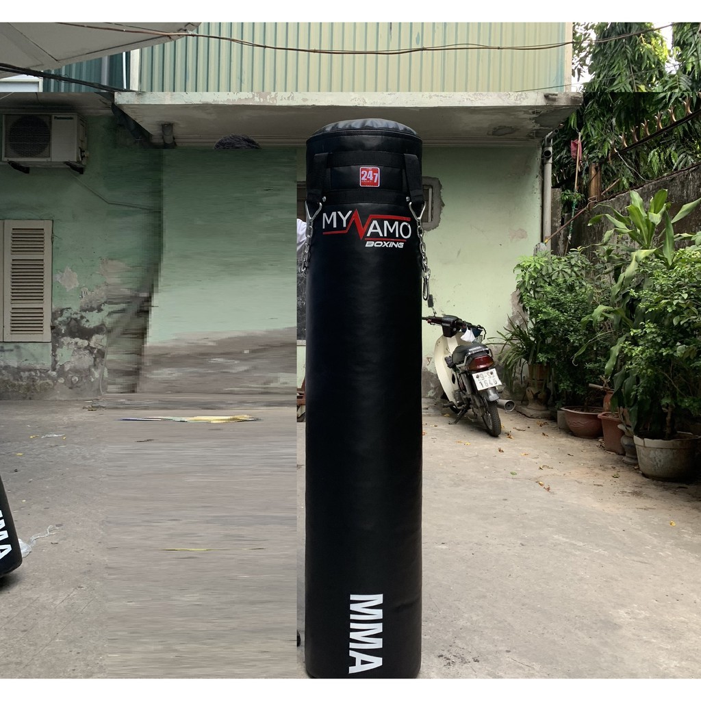 Bao Đấm Boxing Phòng Tập MYNAMO 1,6M  Da Camat 4 Lớp Nặng dao động từ 40-45kg