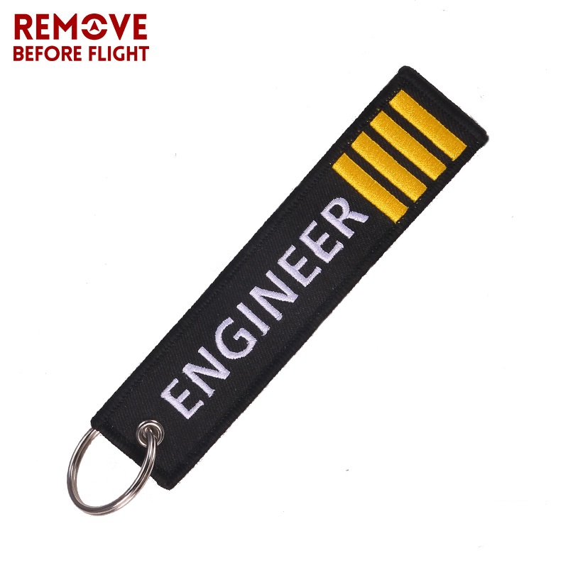Dây Móc Khóa Thêu Chữ Remove Before Flight