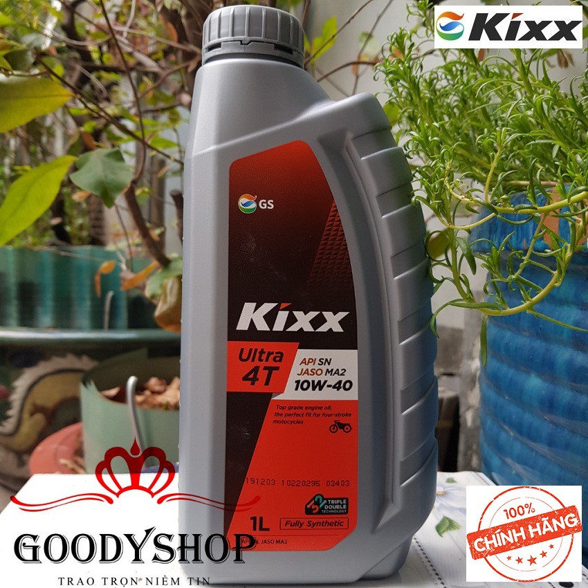 { XE SỐ } Nhớt tổng hợp Dành cho xe máy số KIXX Ultra 4T SN 10W-40 1lít GOODYSHOP