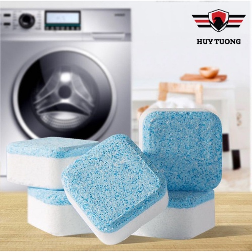 Viên tẩy lồng máy giặt vệ sinh sạch sẽ cặn bã bụi bẩn, viên tẩy lồng giặt siêu sạch tăng tuổi thọ máy giặt  - Huy Tưởng