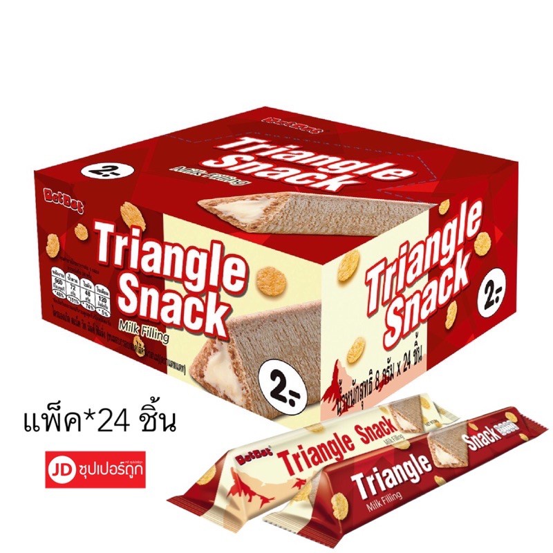 Bánh Xốp Giòn Triangle Snack Thái Lan Hộp 192gr ( 24 Gói )