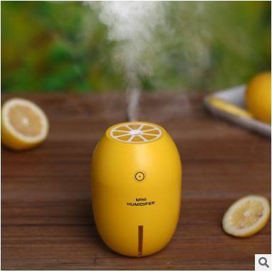 Máy phun sương tinh dầu Máy xông tinh dầu kiêm đèn ngủ Lemon Humidifer màu vàng